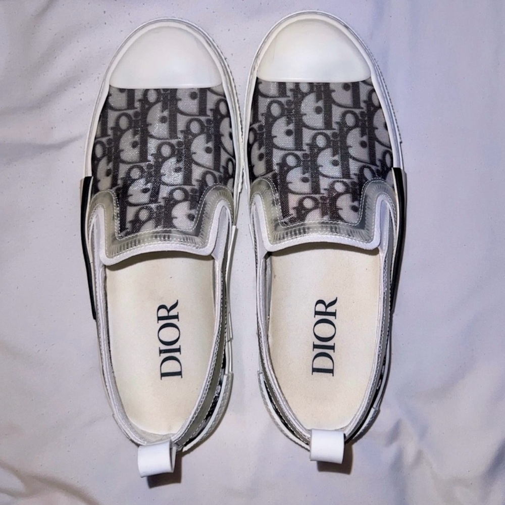 Dior Women's Monogram Black and White Sneakers